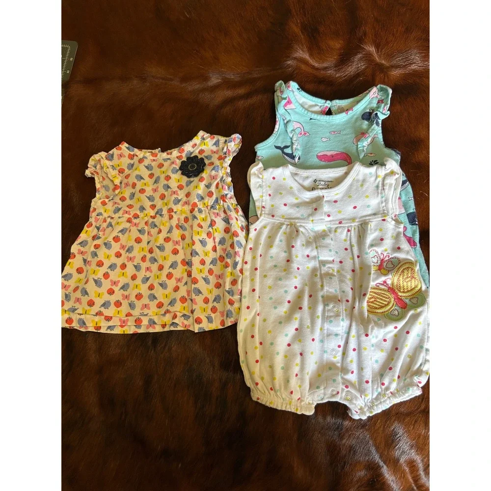 Carter's Gerber Baby Girl Clothing Lot Bodysuits Leggings Dresses 36 Pieces